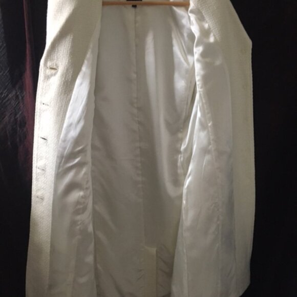 Vintage Textured Full Length Winter Coat - Size 7 - Picture 3 of 6